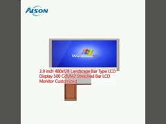 3.9인치 480x128 풍경판형 LCD 디스플레이 500 Cd/M2 스트레칭 바 LCD 모니터 사용자 정의