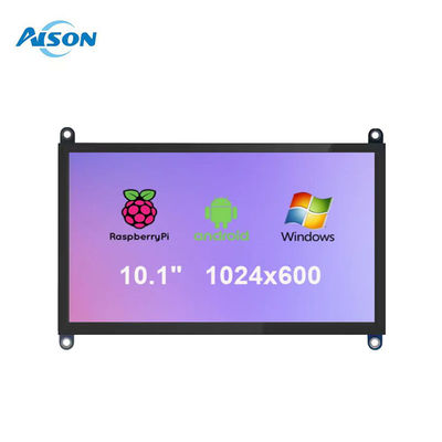 10.1 인치 라즈베리 파이 화면 1024X600 HDMI USB 터치 화면 450 cd/m2