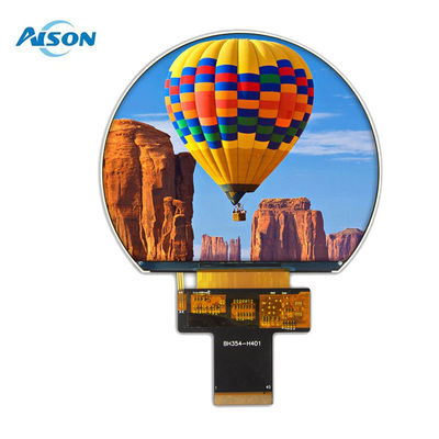 3.54인치 800x640 둥근 TFT 디스플레이 SPI TFT 디스플레이 1000 Cd/M2 3SPI+18Bit RGB 인터페이스