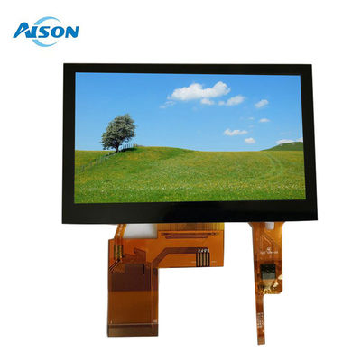 4.3인치 IPS LCD 모듈 480x272 용량 TFT 터치 스크린 450 Cd/M2 RGB 24 비트 인터페이스