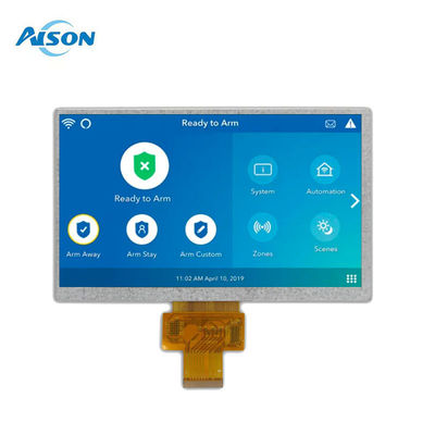 7인치 폭 온도 800x480 산업 TFT 디스플레이 500 Cd/M2 IPS LCD 패널
