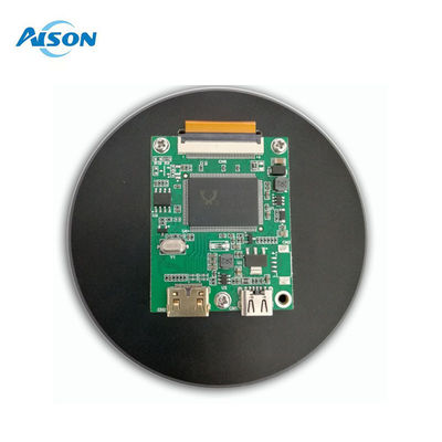3.4인치 DSI 둥근 터치 디스플레이, 800 × 800, IPS, HDMI 보드 장착장치와 10-포인트 터치