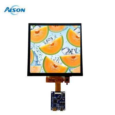 7.6인치 800*800 정사각형 TFT LCD 디스플레이 화면 (Raspberry Pi 5용 정전식 터치 스크린 포함)