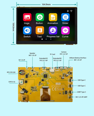 7인치 1024x600 IPS LCD 디스플레이 ESP32 P4 개발 보드 용량 터치 디스플레이 탑재 ESP32-C6 ForArduino ESP IDE