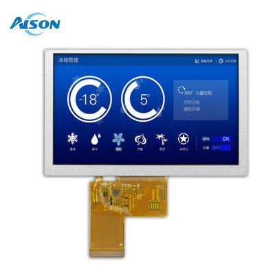 5인치 TFT LCD 모듈 800x480 디스플레이 500 Cd/M2 RGB 24비트 40핀 ILI6137 및 ILI5960 드라이버 IC